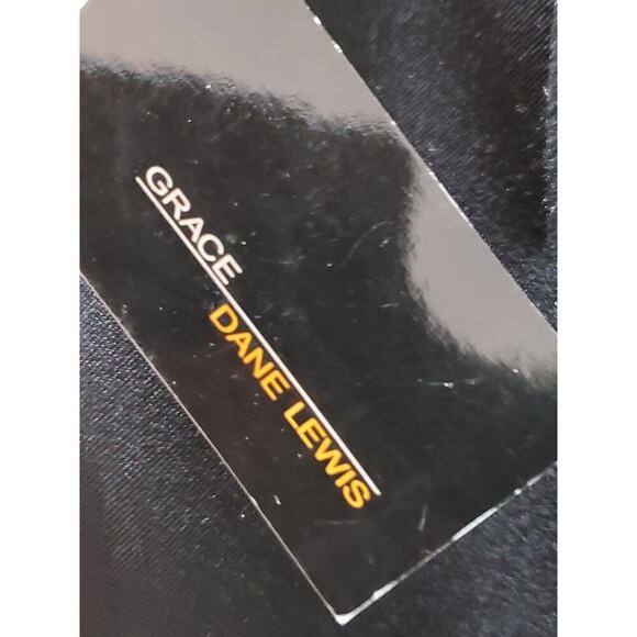 Grace Dane Lewis Women's Black Polyester Flat Front Vented Mini Skirt Size 10 - Picture 5 of 9